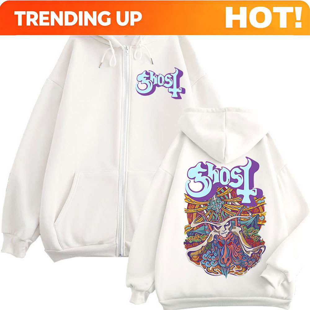 Mens Fashion Zip Up Hoodies - ゴーストバンドグラフィックジッパーパーカー男性女性ファッション Y2k 特大ジップアップスウェットゴシックロックヒップホッププルオーバーストリートウェア
