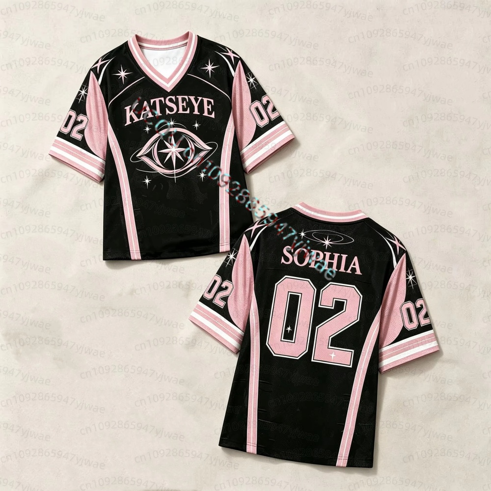 Mens Fashion Clothes - 2026年夏、KATSEYEコンサート、ユニセックス、ゆったりとしたデザイン、おしゃれなYoonchae、Lara、Sophia、DanielaのファンTシャツ、夏用、メンズ、レディース。