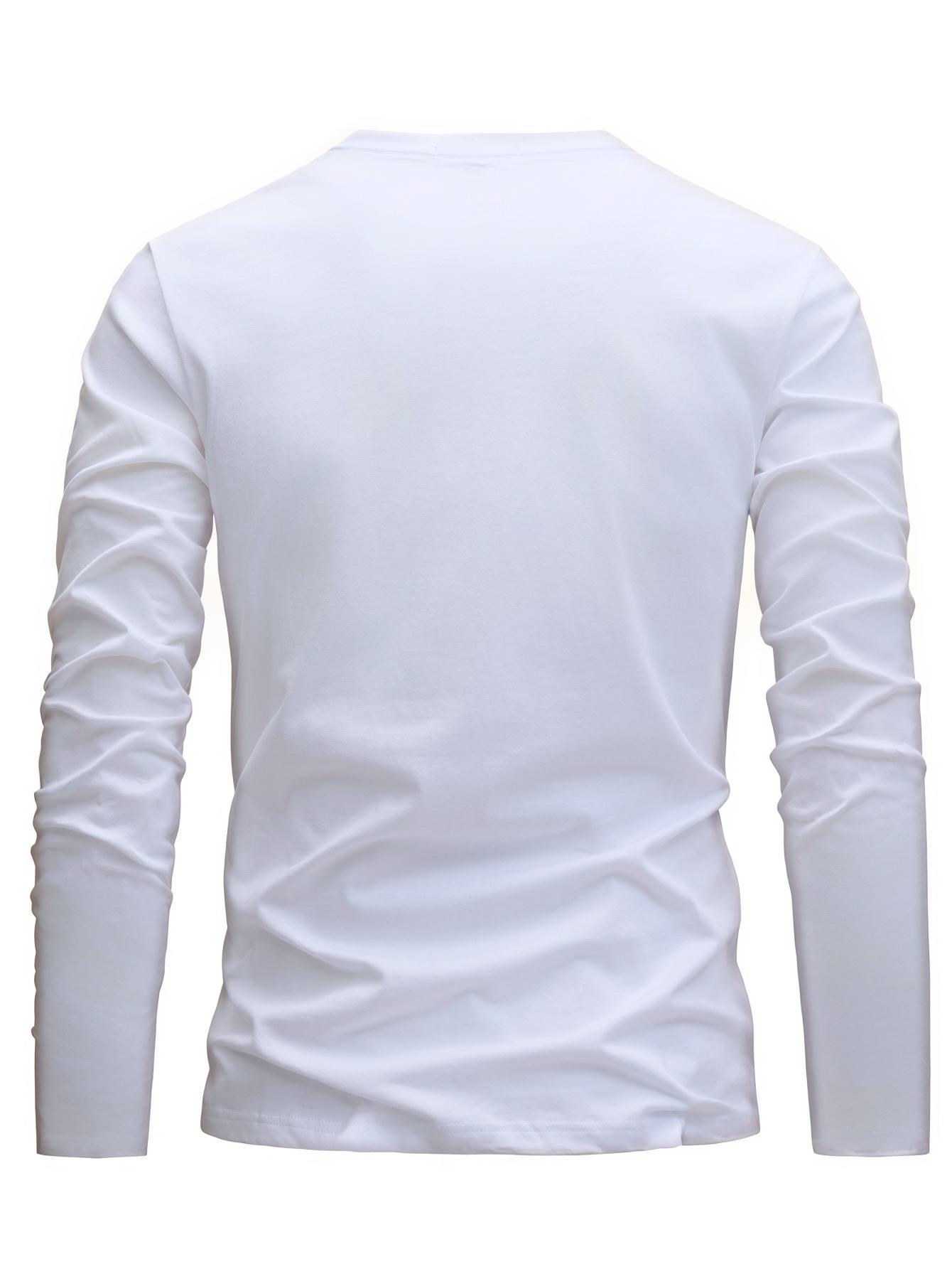 メンズ用、綿100％、クルーネック、長袖Tシャツ。ゆったりと - Men'S Fashion T Shirts のレビューと価格
