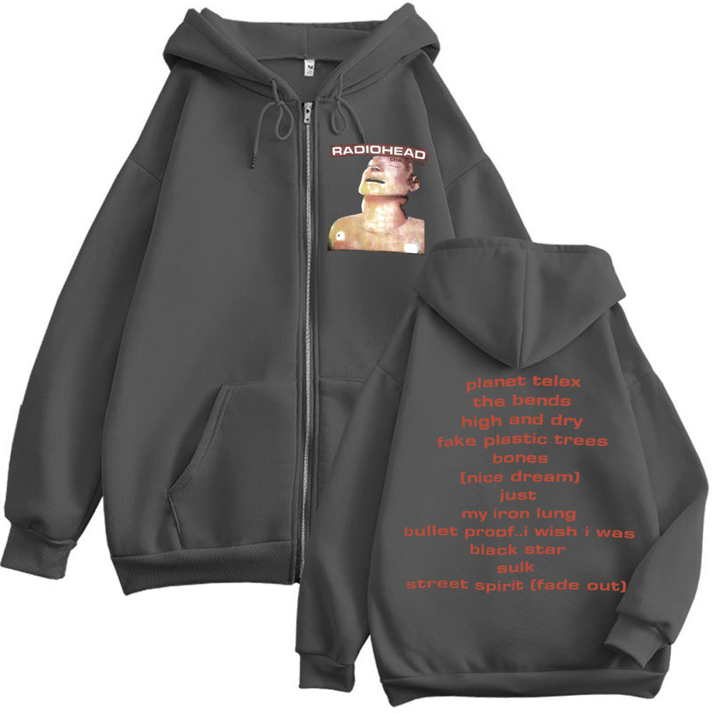 ロックバンド レディオヘッド ミュージック アルバム ジッパ - Mens Fashion Zip Up Hoodies のレビューと価格