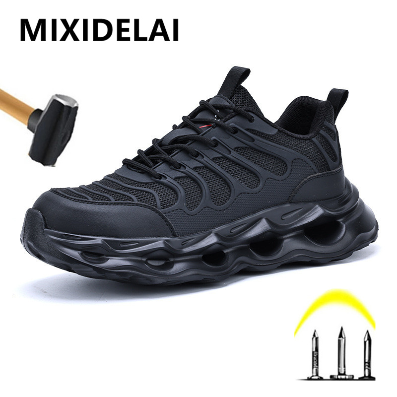ファッションスニーカー安全靴男性軽量快適保護靴作業スニーカー - Mens Fashion Trainers のレビューと価格