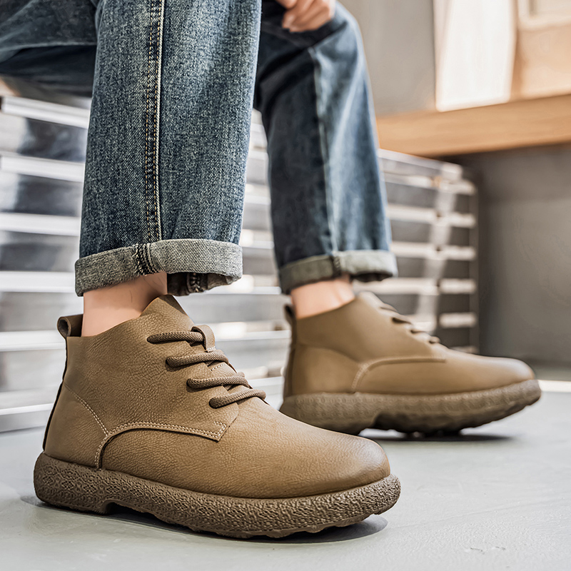 メンズ アンクルブーツ ブラウン ショートブーツ 高級靴 パ - Men'S Fashion News のレビューと価格