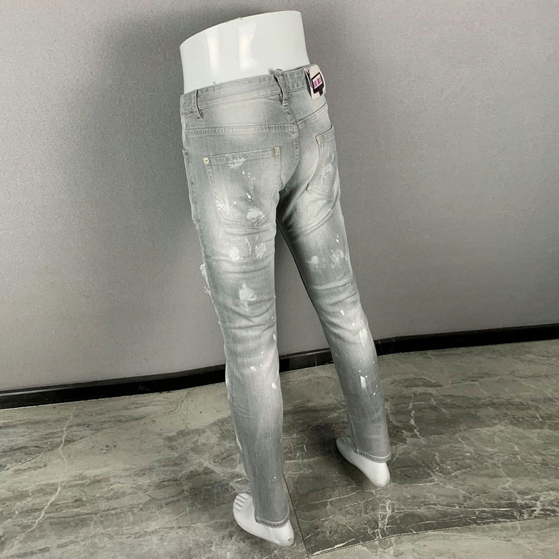 最新トレンドのメンズジーンズ。ダメージ加工、ウォッシュ加工、 - Men'S Fashion Grey Jeans のレビューと価格