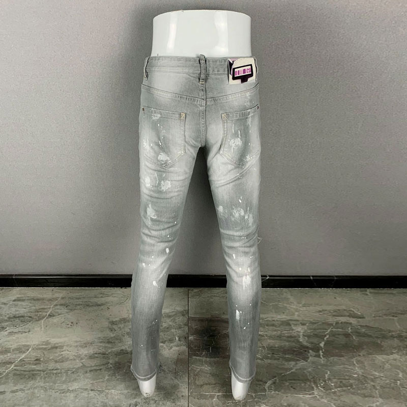 最新トレンドのメンズジーンズ。ダメージ加工、ウォッシュ加工、 - Men'S Fashion Grey Jeans のレビューと価格