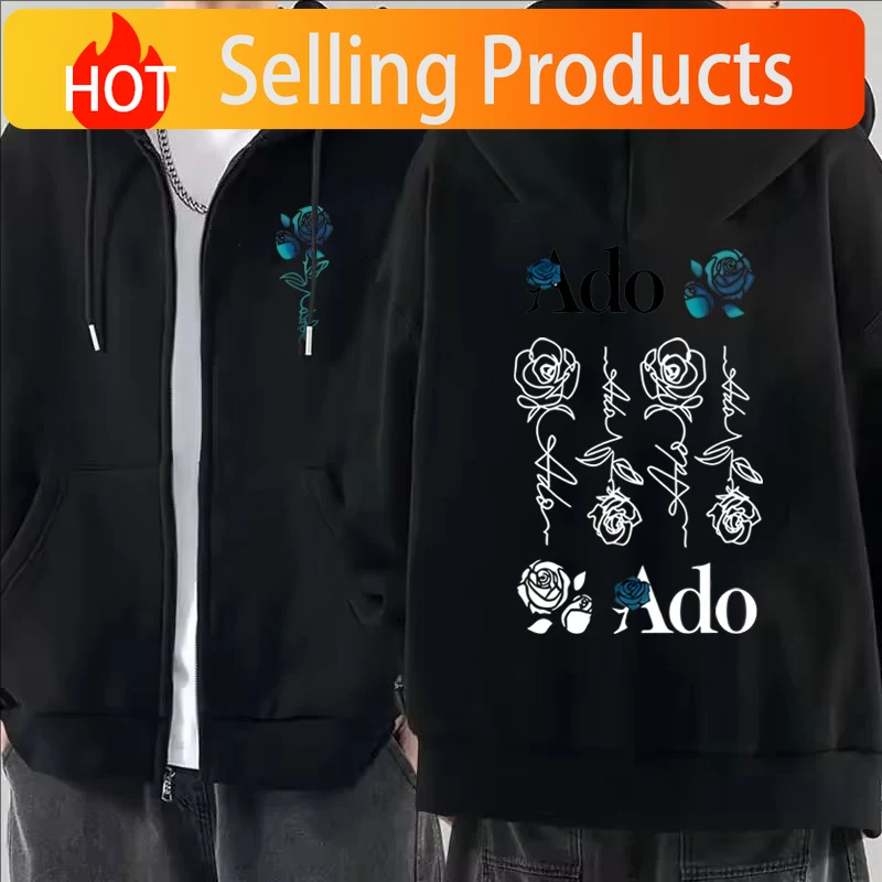 2026 Ado グラフィックプリントジッパーパーカー秋冬男 - Mens Fashion Zip Up Hoodies のレビューと価格