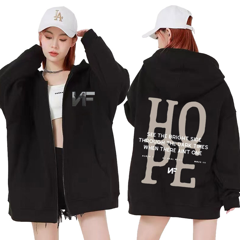 ラッパーNFホープのトラックリストジッパーフーディー、ホープ - Mens Fashion Zip Up Hoodies のレビューと価格