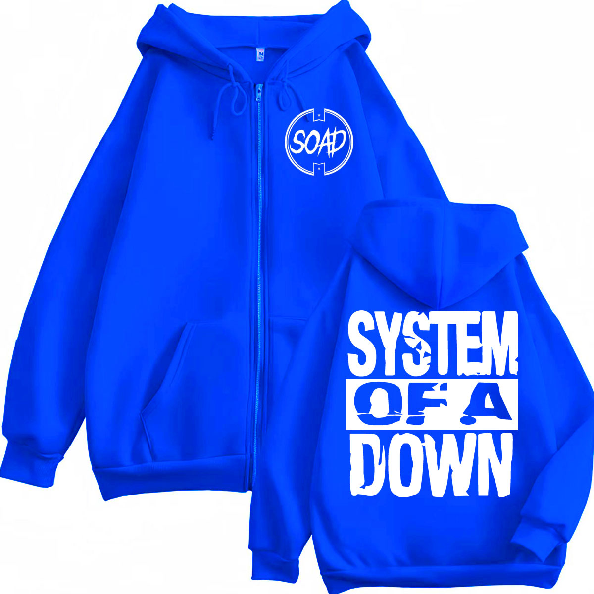 ロックバンドシステムオブアダウンプリントジッパーフーディー高 - Mens Fashion Zip Up Hoodies のレビューと価格