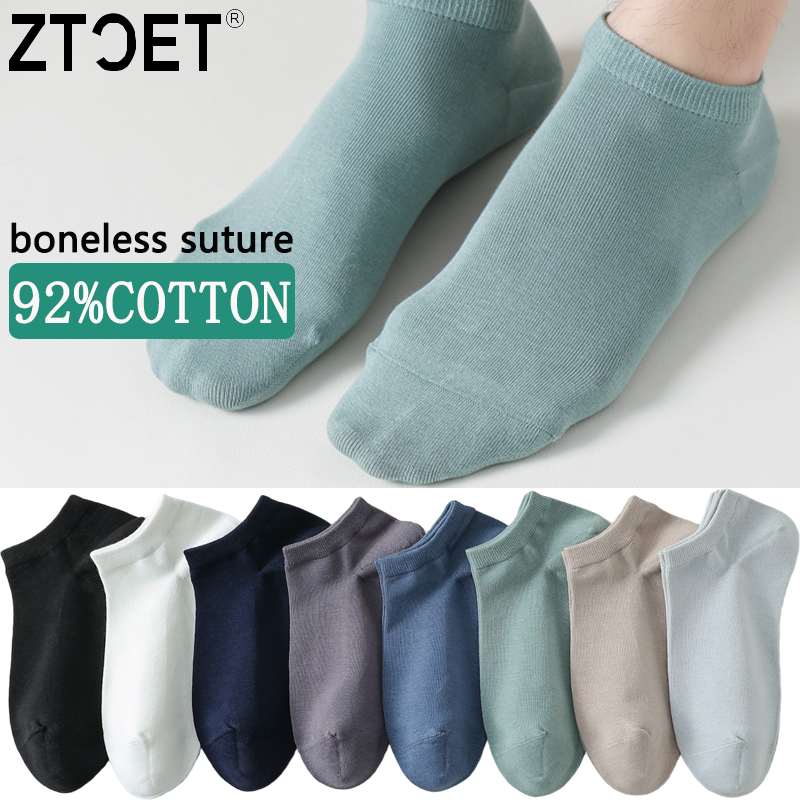 メンズ用コットンソックス、短め、高品質、新作、カジュアル、通 - Socks Ankle Men のレビューと価格