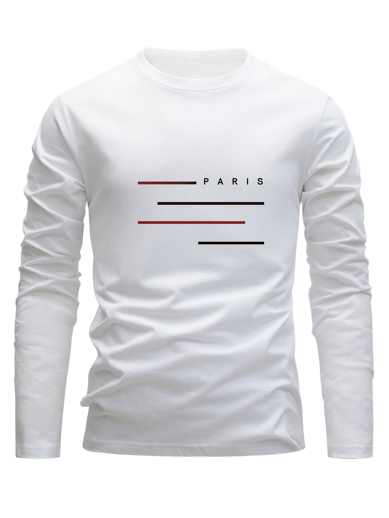 100％コットン素材、メンズ、長袖、ラウンドネック、ゆったり - Men'S Fashion T Shirts のレビューと価格